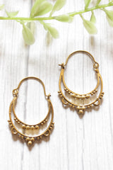 Matt Gold Finish Petite Brass Earrings