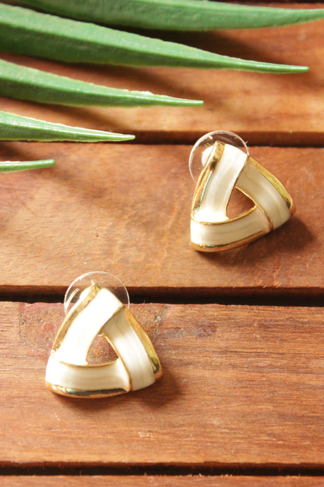 Anti Tarnish Geometrical Shape Stud Earrings