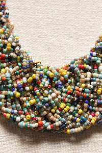 Multi-Color Criss-Cross Hand Braided Beaded Necklace – A Local Tribe