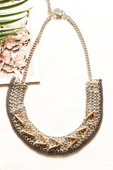 Metal Chains 4 Layer Adjustable Closure Necklace