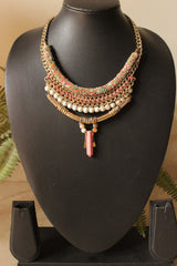 Beads and Metal Handmade Boho Necklace