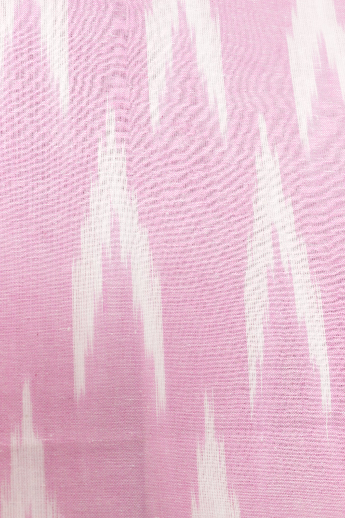 Rose Pink and Off-White Premium Cotton Ikat Printed Unstitched Fabric