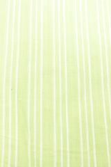 Lime Green Vertical White Lines Printed Premium Cotton Unstitched Fabric