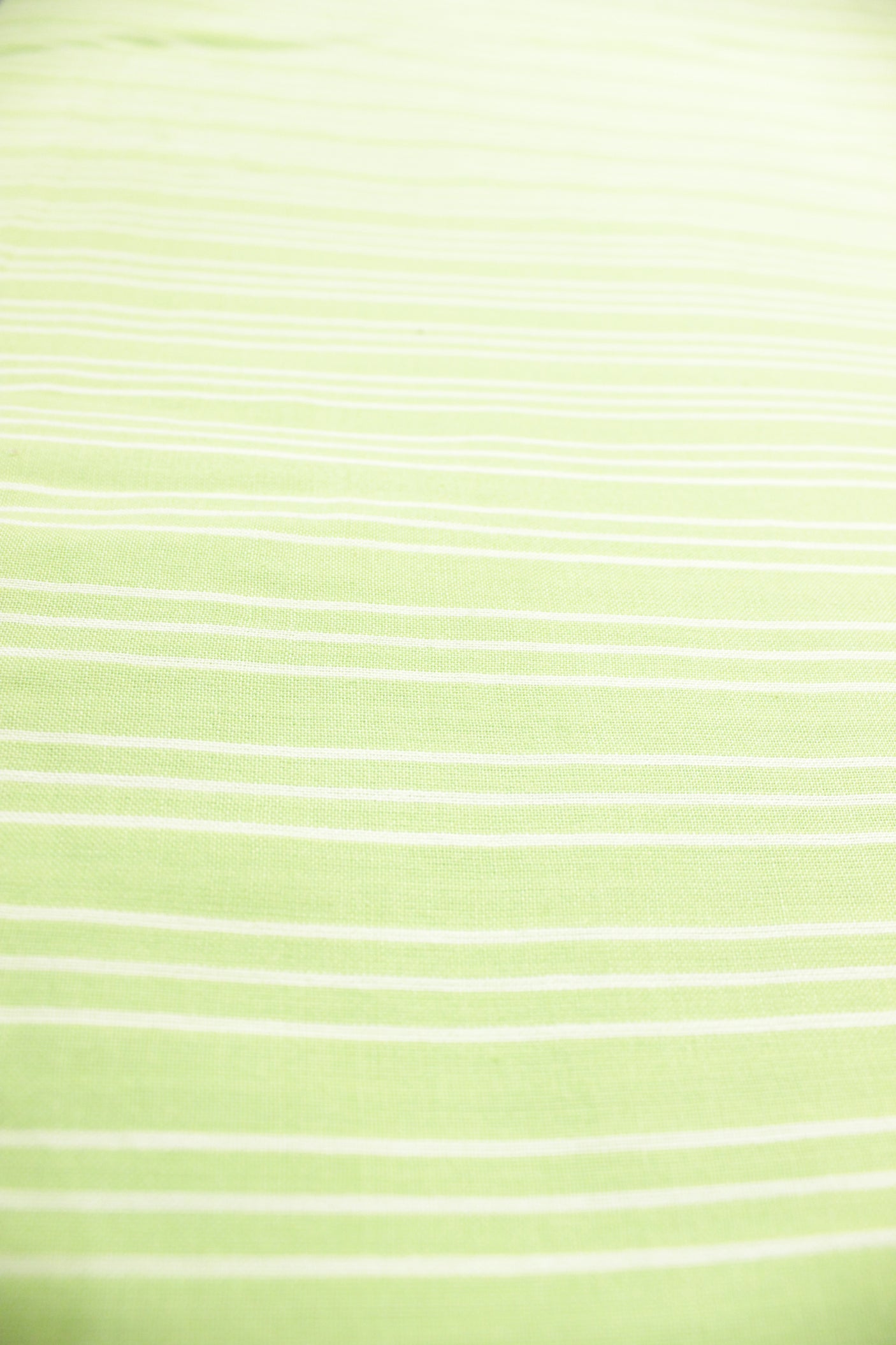 Lime Green Vertical White Lines Printed Premium Cotton Unstitched Fabric