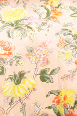 Peach Cotton Fabric with Olive Green and Yellow Printed All Over Premium Unstitched Fabric