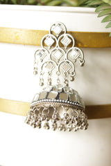 Mirror Work Jhumka Earrings