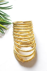 Spiral Golden Bangles