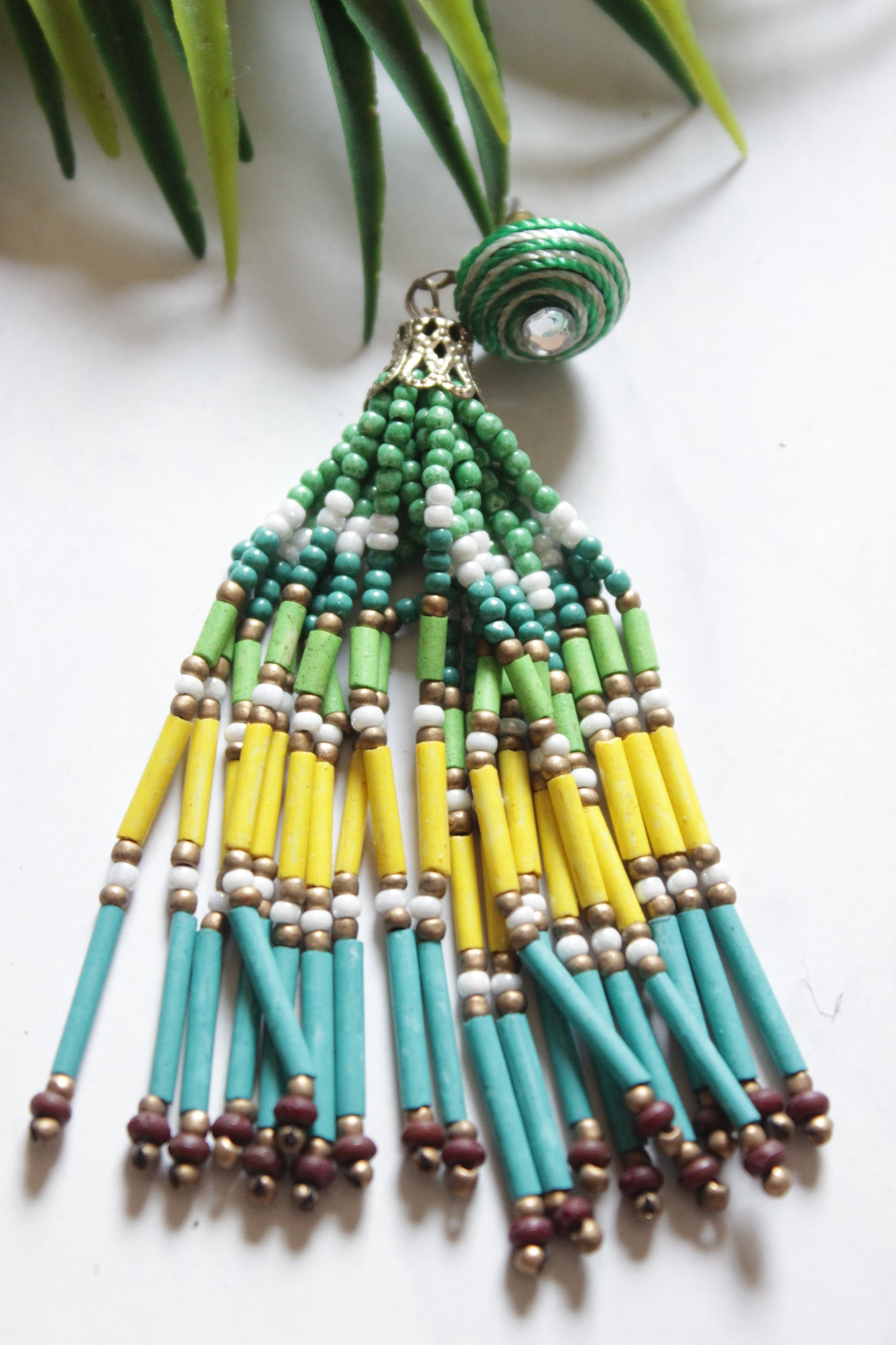 Handmade Beaded Dangler Earrings