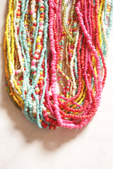 Multi-Color Beads Hand Braided Boho Necklace