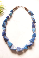 Purple and Blue Shaded Resin Beads Necklace