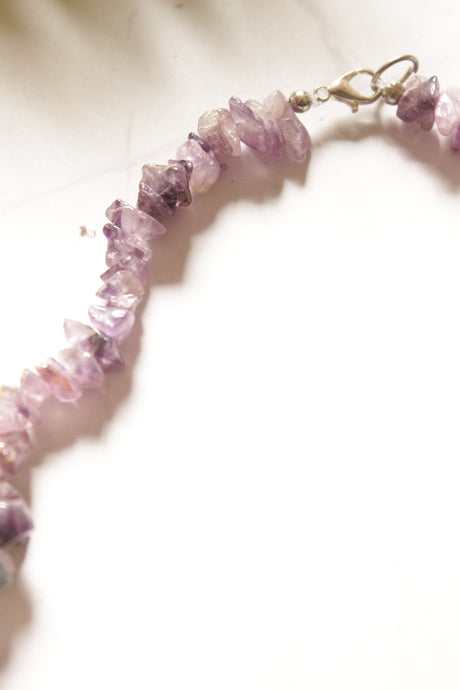 Purple Crystal Stone Necklace