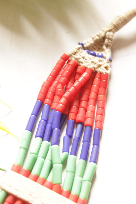 Multi-Color Long Resin Beads Elegant Necklace