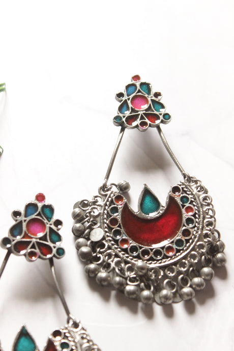 Long Afghani Chandbali Earrings