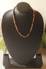 Multi-Color Wooden Beads Elegant Necklace