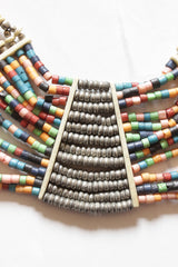 Ivory and Multi-Color Resin Beads Handmade Boho Necklace