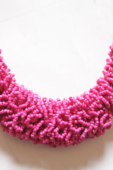 Fuchsia Multi-Layer Resin Beads Necklace