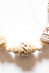 Engraved Ivory Beads Handmade Necklace