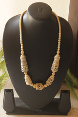 Engraved Ivory Beads Handmade Necklace