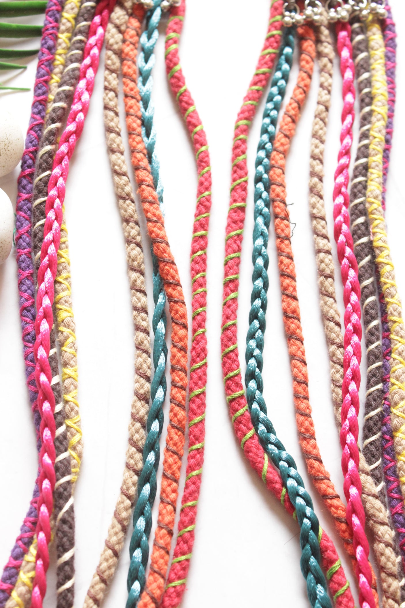 Vibrant Multi Layer Jute and Fabric Threads Handmade Necklace