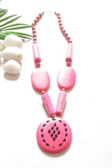 Pink Stone Beads Necklace