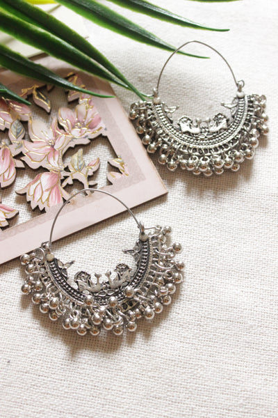 Oxidized Chandbali Earrings