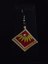 Minimalist Elegant Red & Yellow Jute Necklace Set with Thread Closure