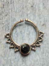 Set of Five Oxidised Silver Septum Nosepins