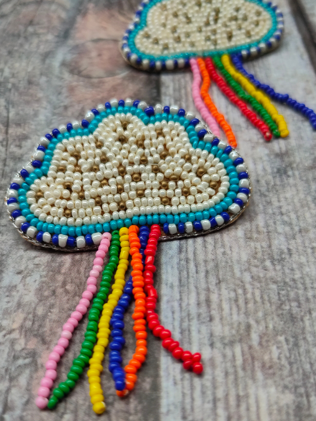 Multi-Color Beaded Dangler Earrings