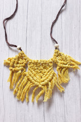 Hand Braided Macrame Threads Adjustable Long Necklace