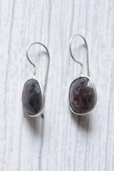 Faceted Muti Sapphire Natural Gemstone Bezel Handmade Earrings