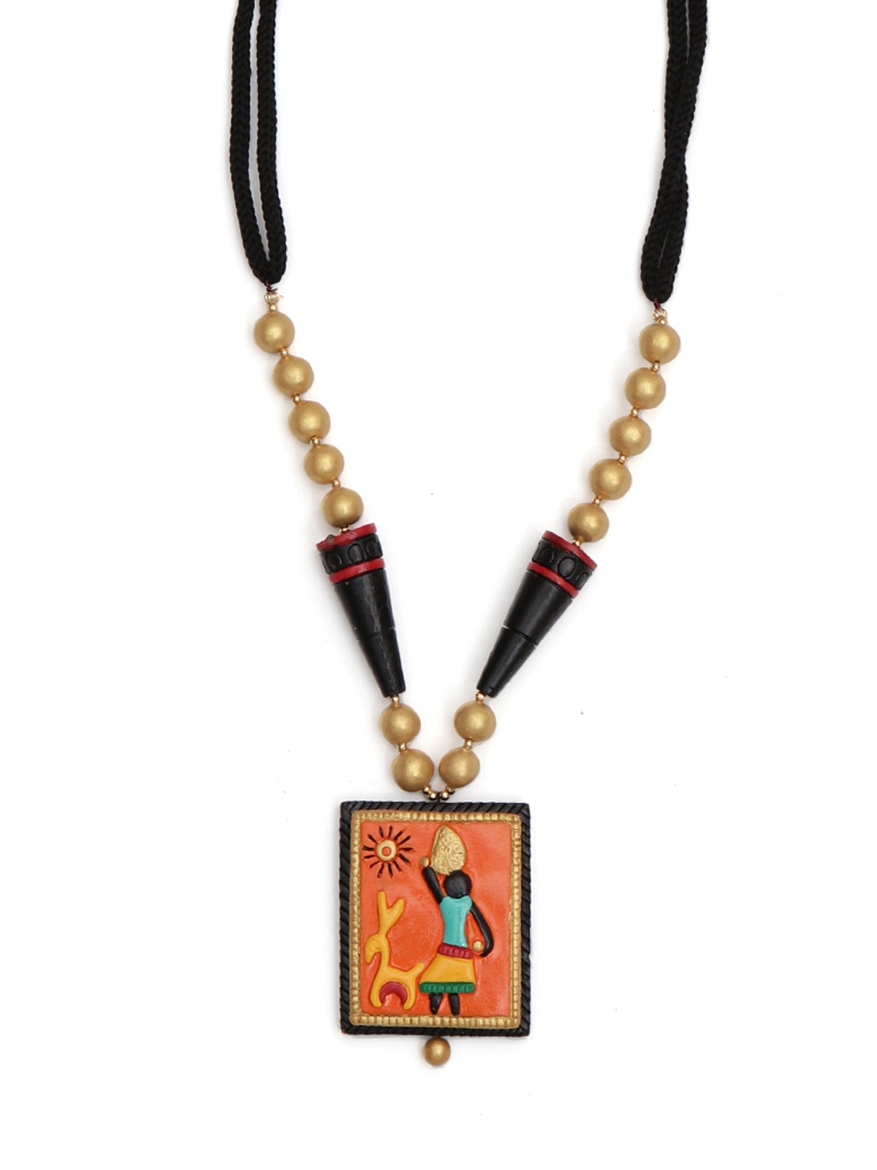 Tribal Modern Terracotta Necklace Set