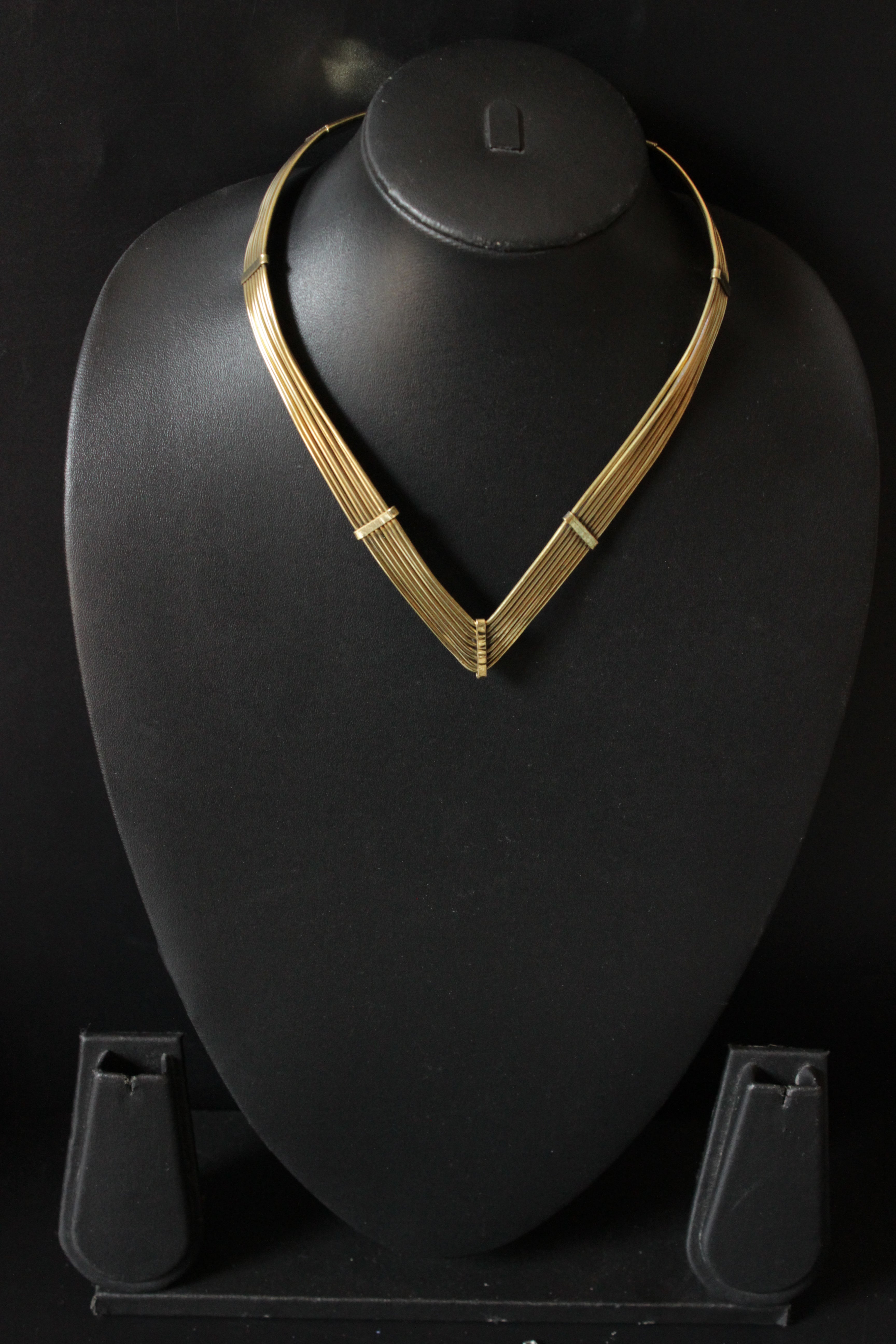 Handmade Gold Plated Necklace with Pendant | Swara Jewelry | U.S. made