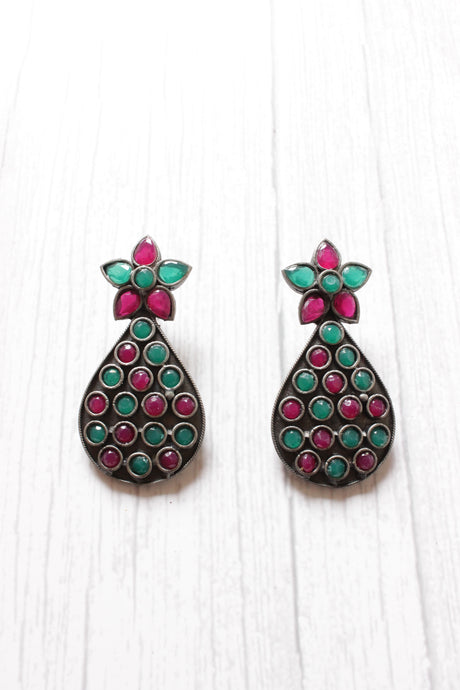 Tear Drop Shape Versatile Dangler Earrings with Rhinestones