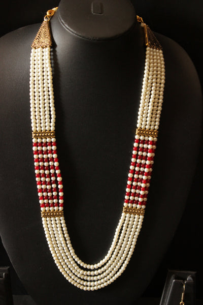 Buy Red Pearl Choker Necklace Set Red Beads With Premium Quality Indian  Necklace Matte Finish Big Beads Jewelry Charm Set Gift for Sister Online in  India - Etsy
