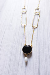 Black Spinel Gemstone Handmade Gold Plated Designer Necklace