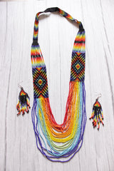 Multi-Layer and Multi-Color Handcrafted Beaded Necklace Set