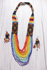 Multi-Layer and Multi-Color Handcrafted Beaded Necklace Set