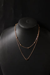 2 Layered Minimalist Heart Gold Plated Necklace