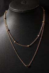 2 Layered Minimalist Heart Gold Plated Necklace