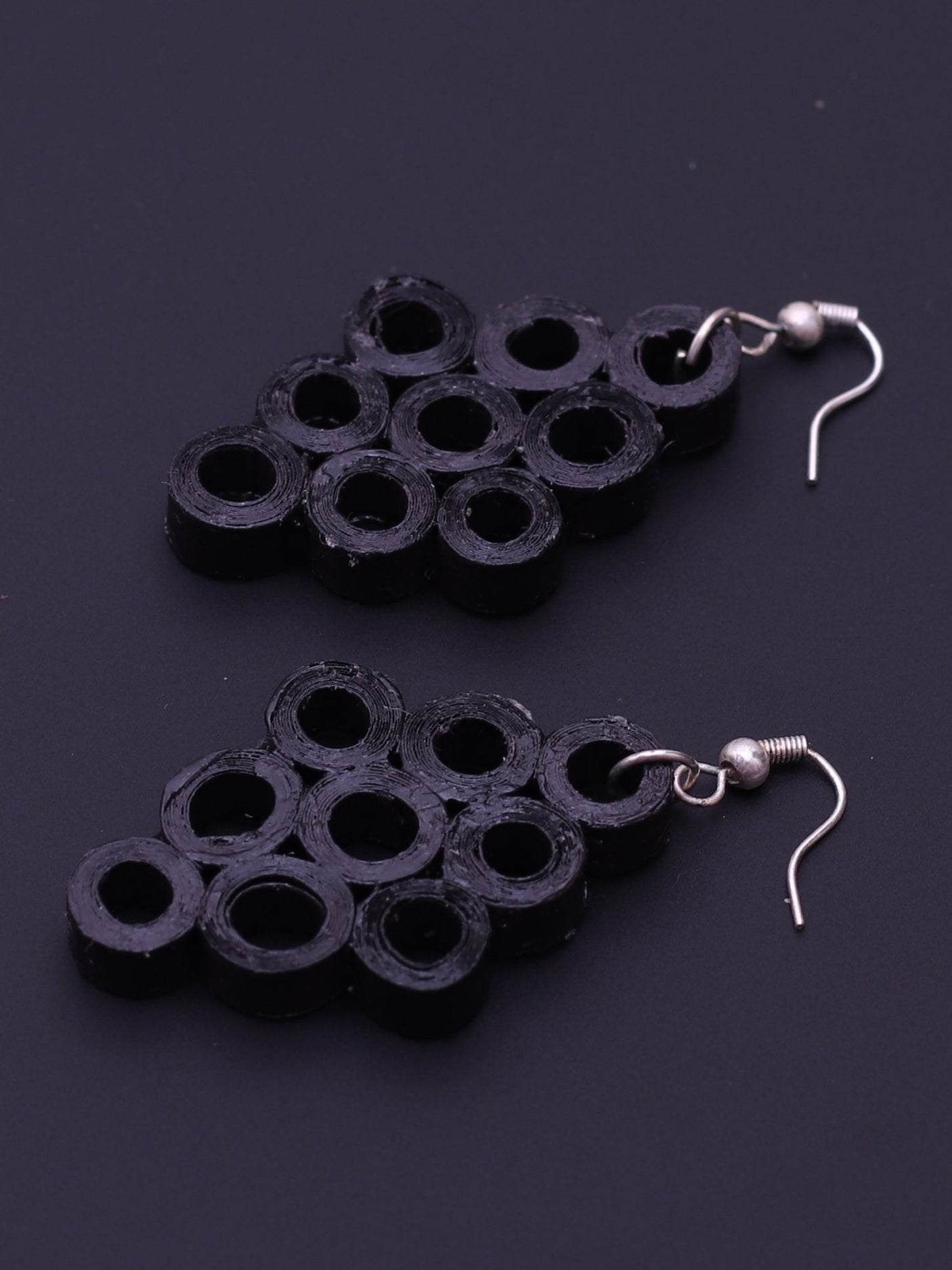 Black Geometric Earrings - A Local Tribe