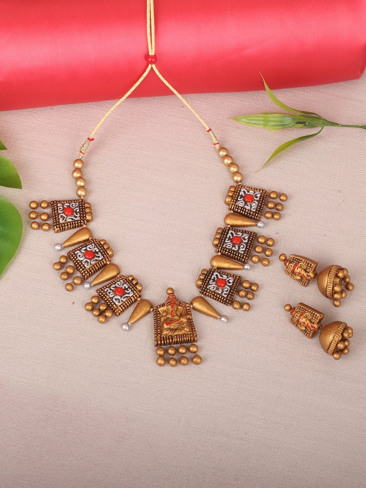 Ganesha Terracotta Necklace Set - A Local Tribe