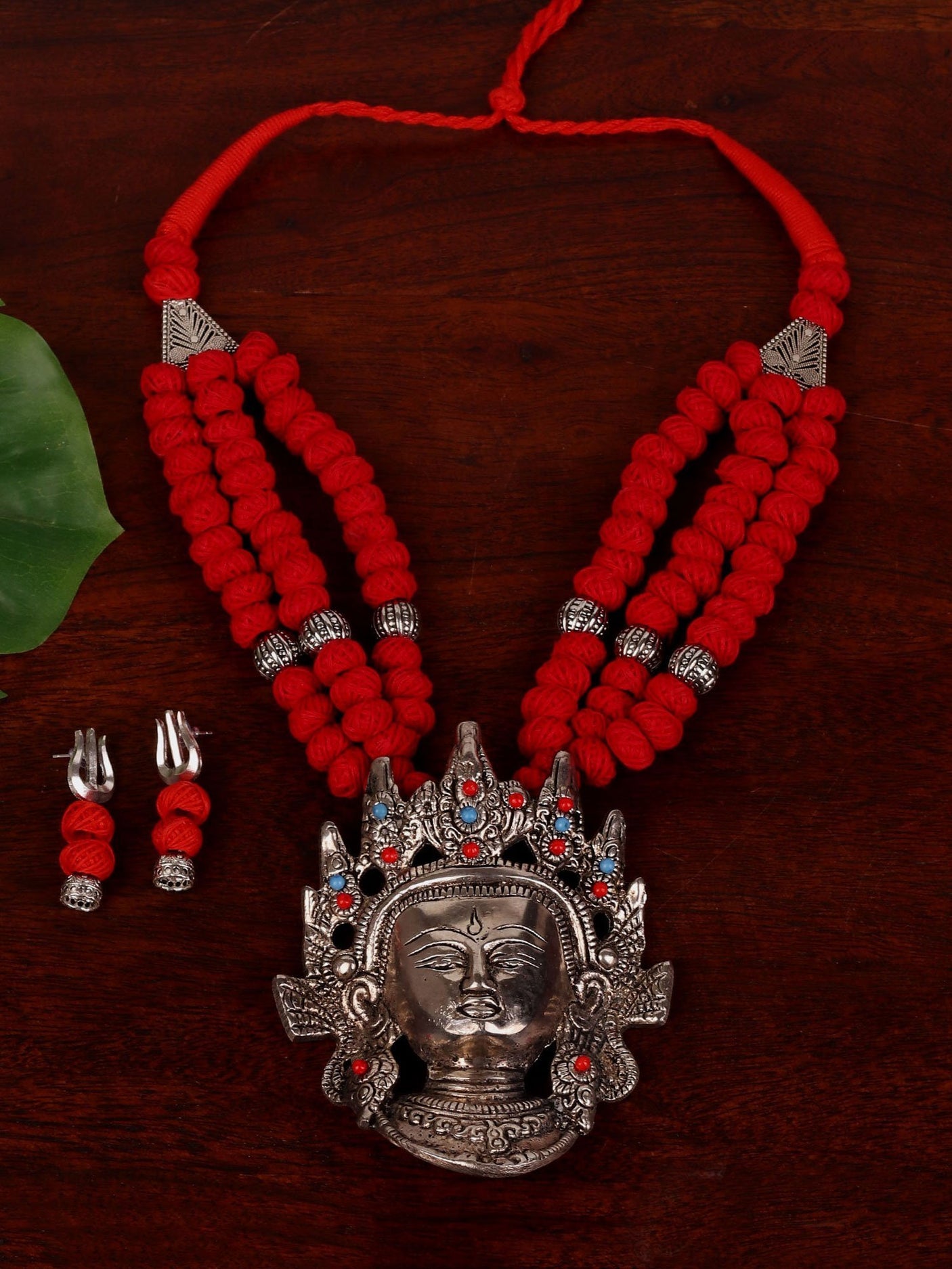 Statement Ma durga Necklace & Earrings Set - A Local Tribe