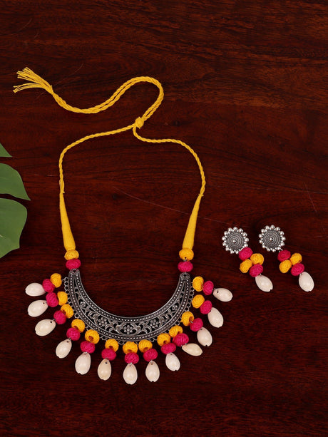 Statement Oxidised Choker Necklace & Earrings Set - A Local Tribe