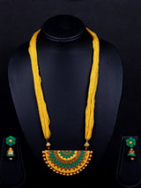 Yellow Arc Shaped Necklace Set - A Local Tribe